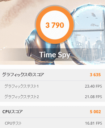 raytrek G5, GeForce GTX 1650Ti 3Dmark TimeSpy