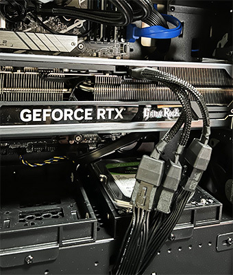 GALLERIA UA9C-R49 の GeForce RTX 4090 の 12VHPWR互換アダプタ