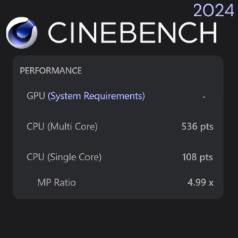 Snapdragon X Plus - X1P42, CINEBENCH 2024, ASUS ProArt PZ13 HT5306QA, スタンダード