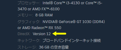 必要環境 DirectX12